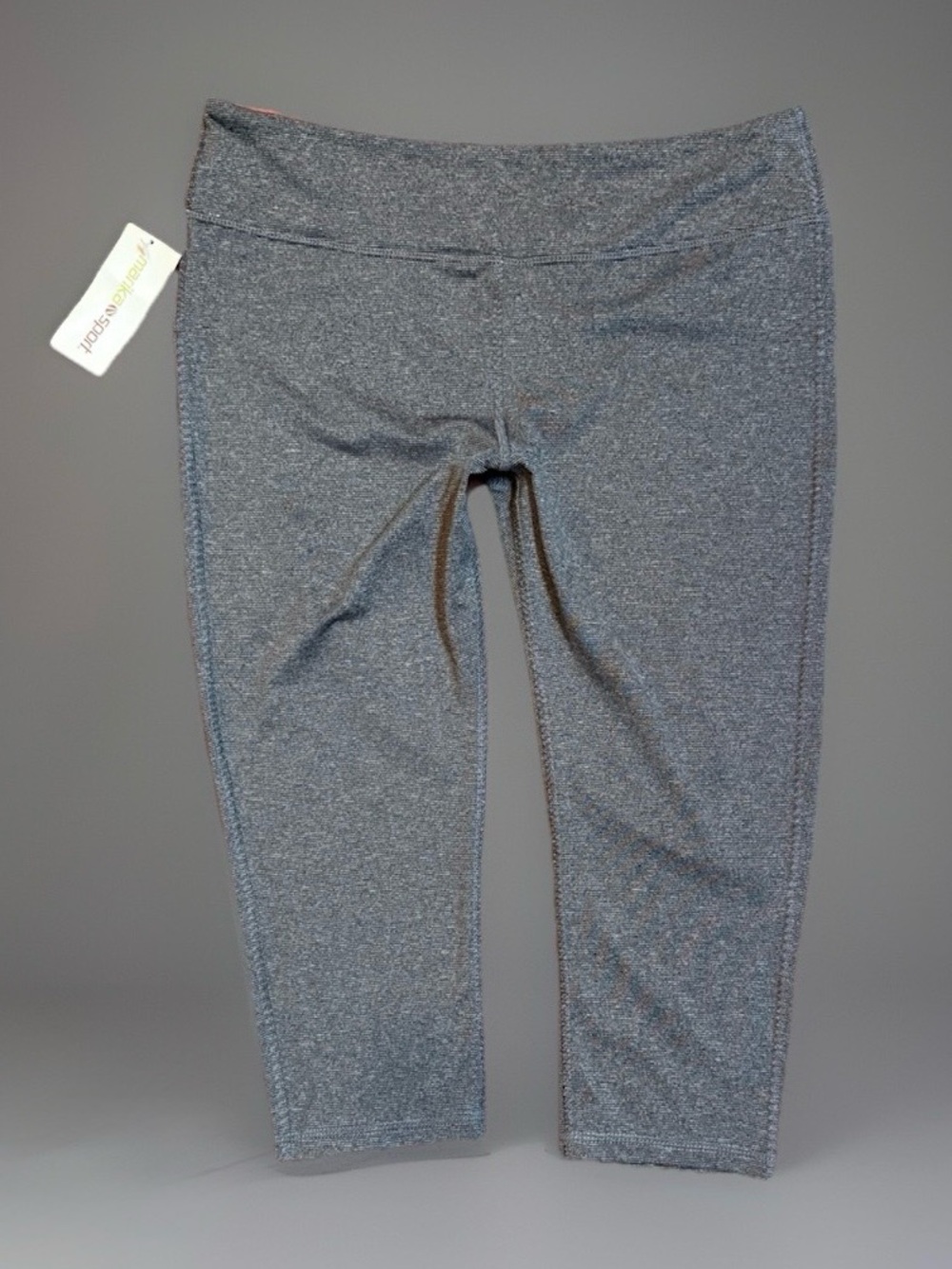 Marika Sport size large gray peach cropped activewear leggings